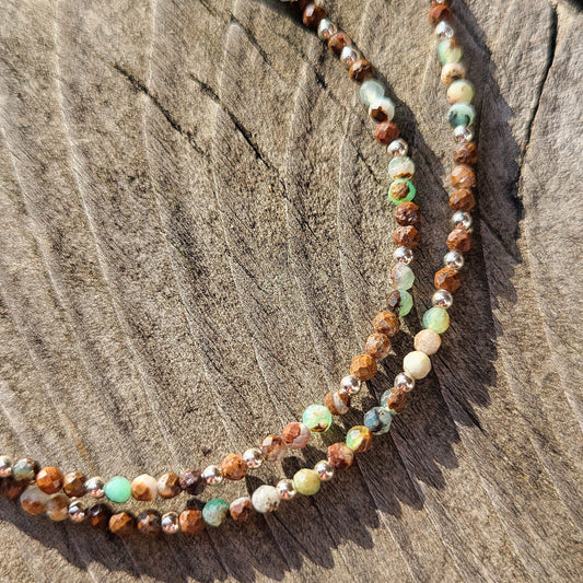 Kurze Halskette Chrysopras