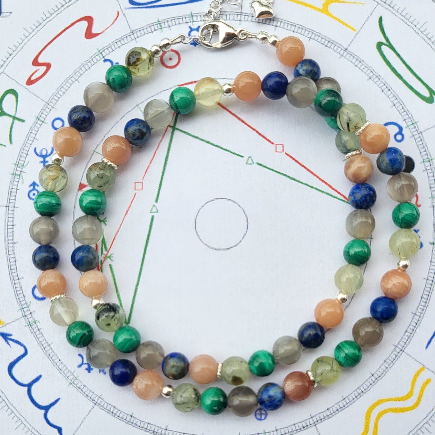 Astrologische Halskette für Erwachsene (6mm)