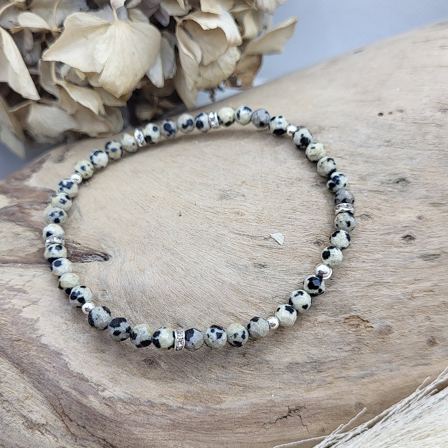 Armband Dalmatiner Jaspis fac. (4mm)