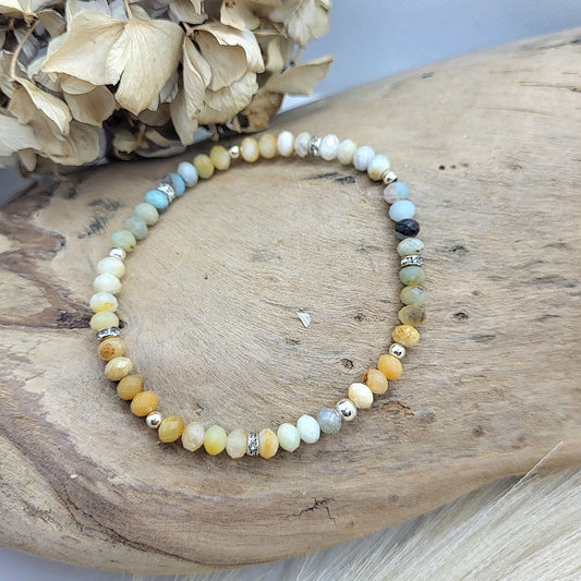 Armbänder Amazonit fac. (6mm) Gr. S