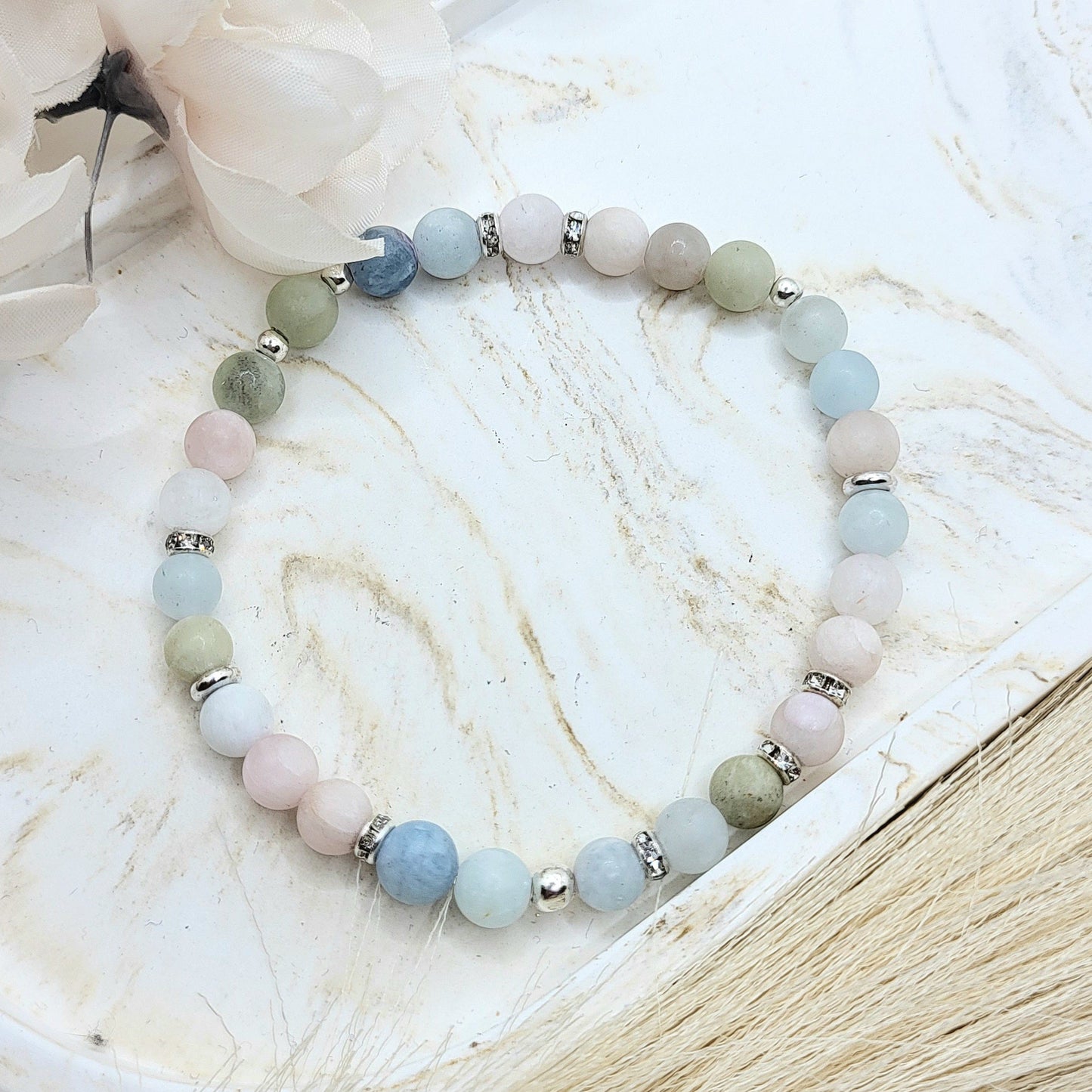 Armband Morganit matt (6mm)