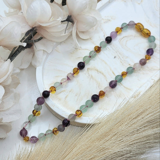 Babyhalskette Fluorit