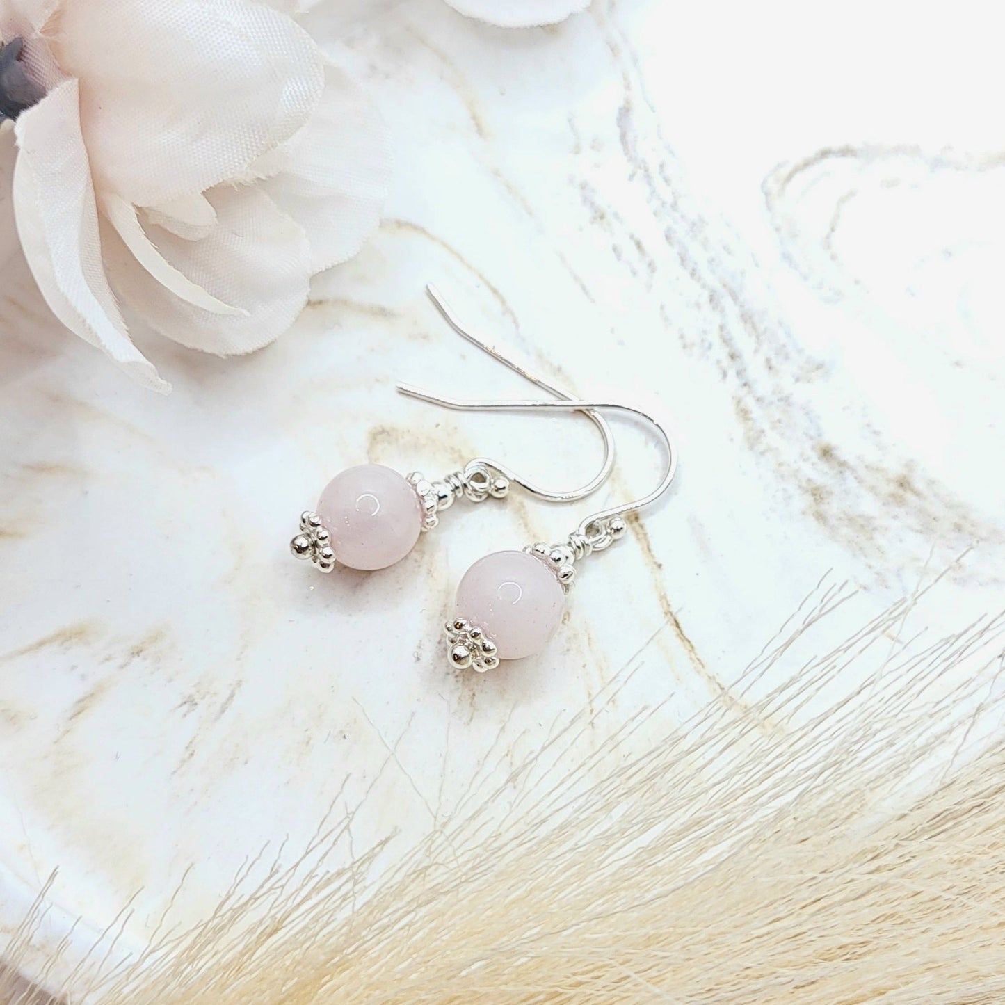 Ohrringe Rosenquarz