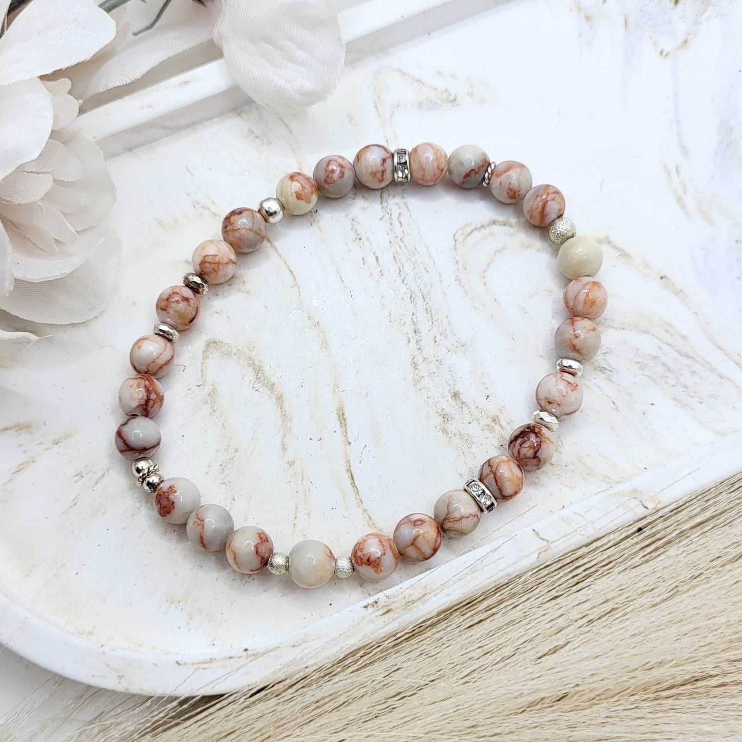 Armband Spinnen Jaspis (6mm)