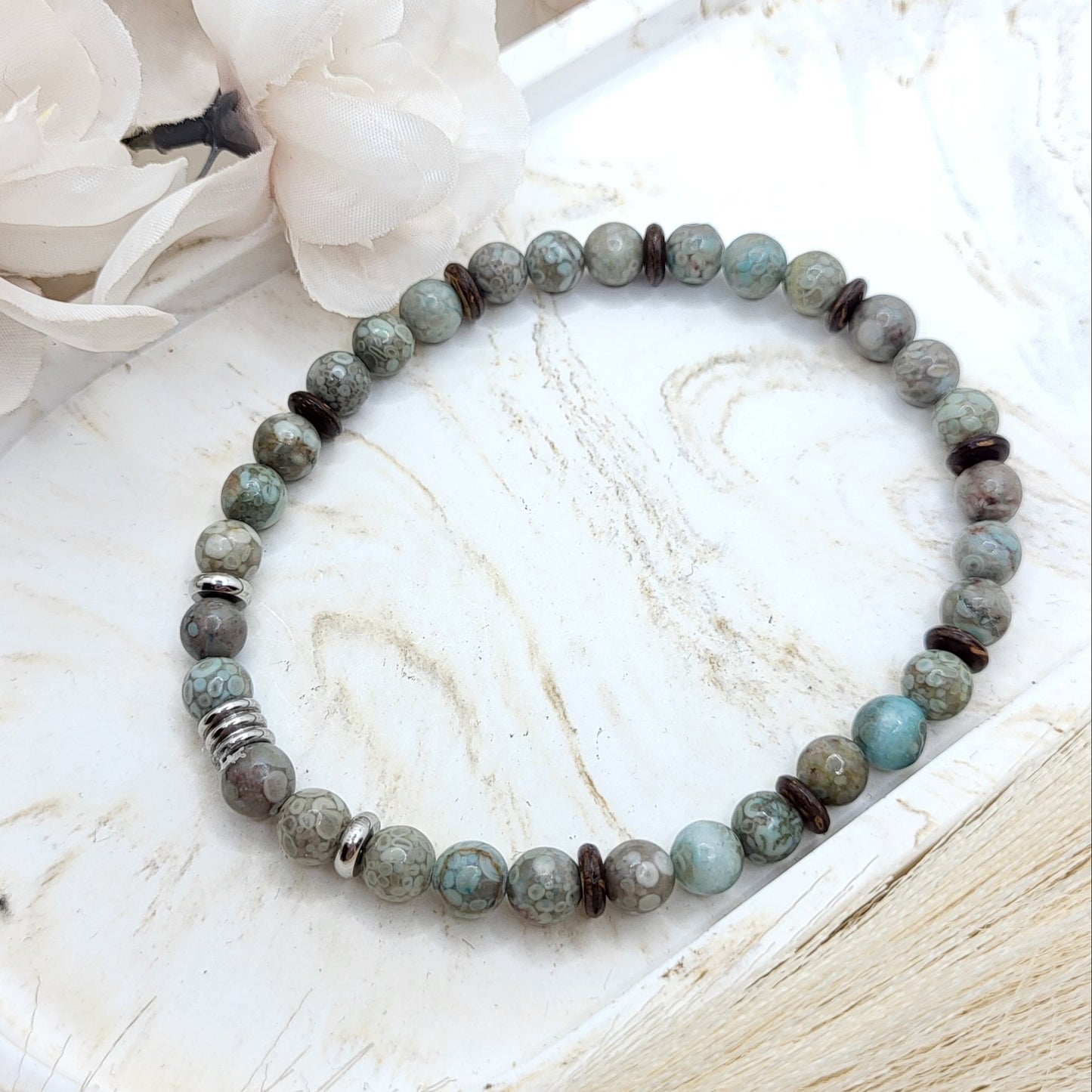 Herrenarmband Jaspis (6mm)