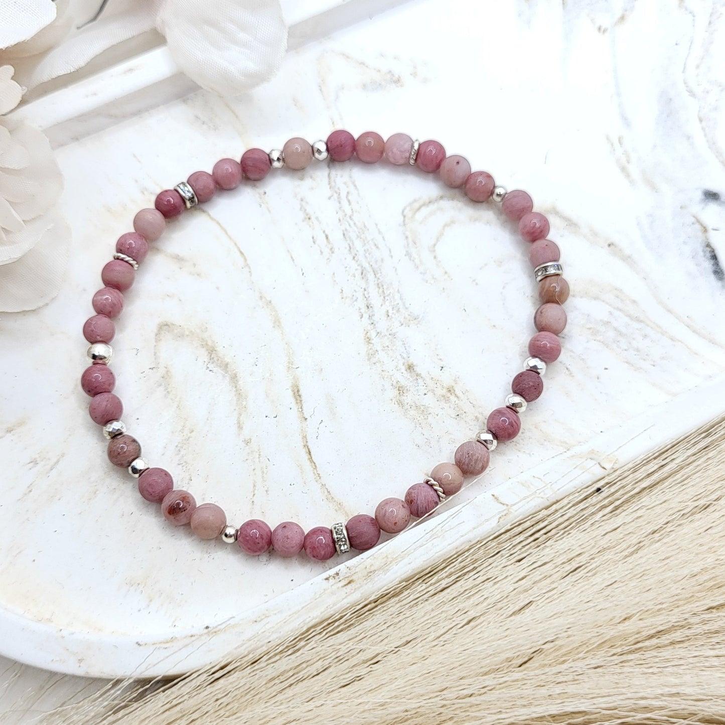 Armband Rhodonit (4mm)