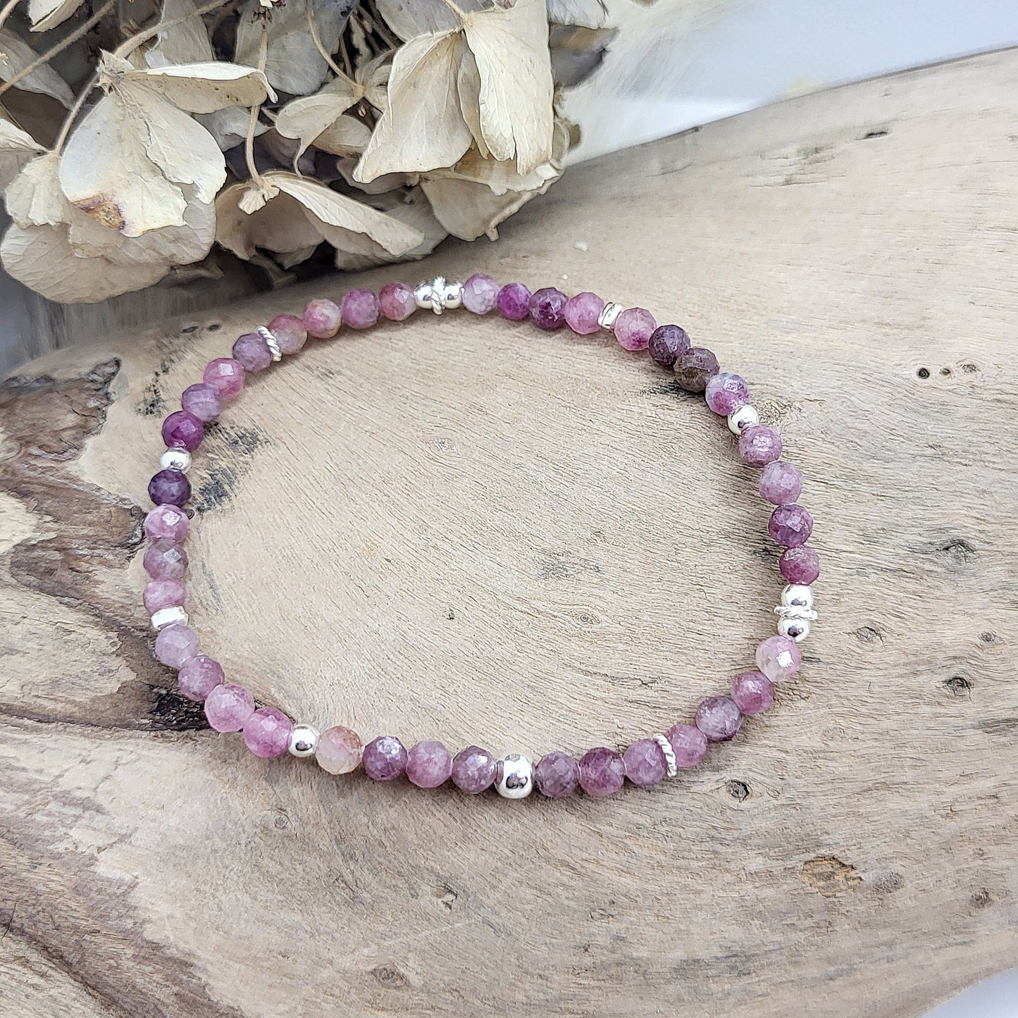 Armband rosa Turmalin fac. (4mm)