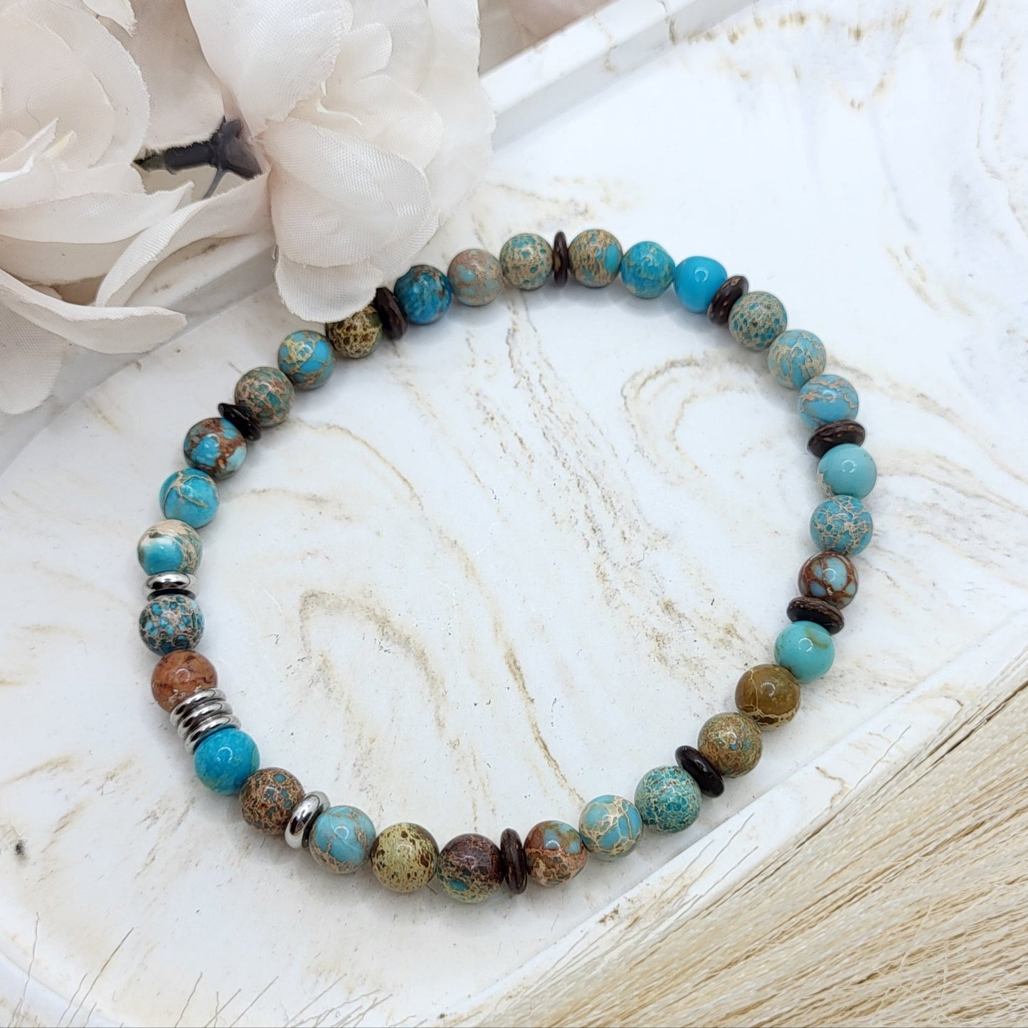 Herrenarmband Jaspis (6mm)