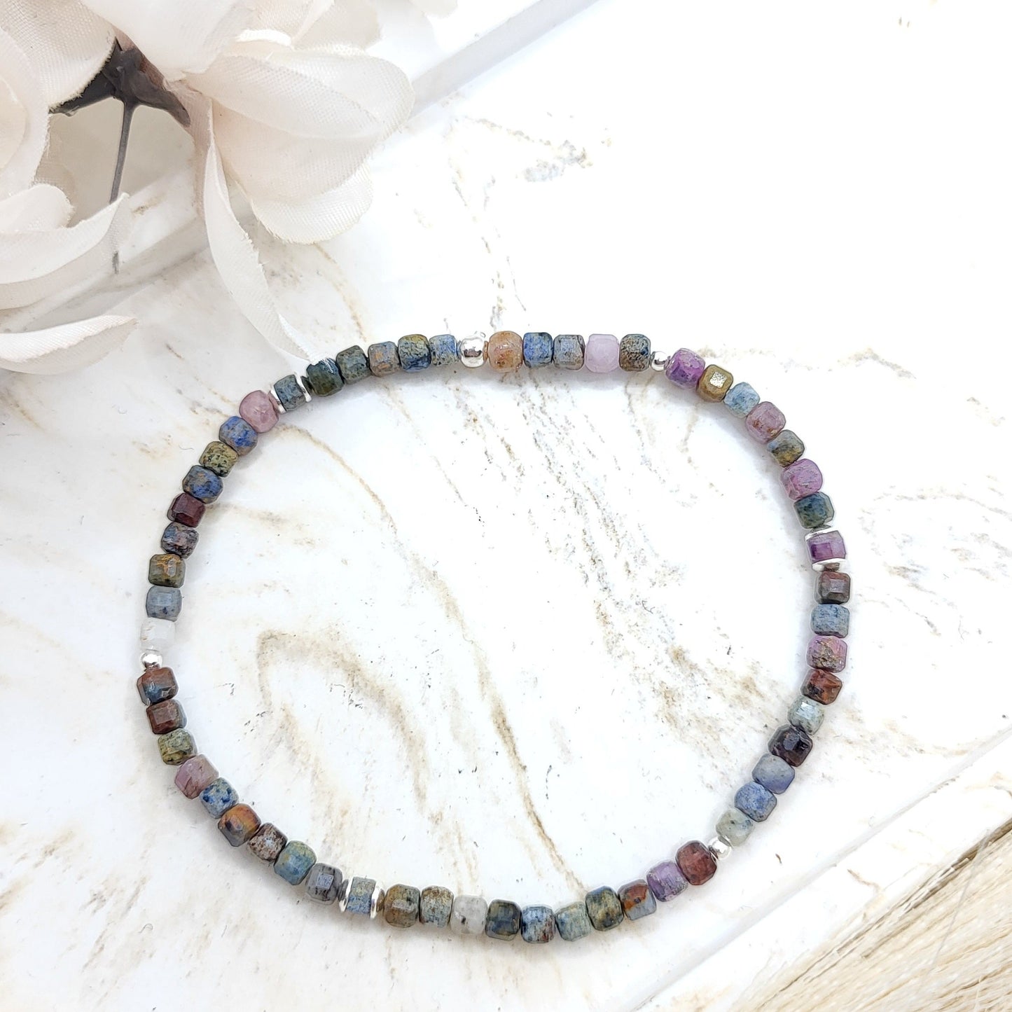 Armband Rubin/Saphir (3mm)