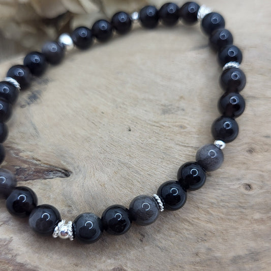 Armband Silberobsidian (6mm)