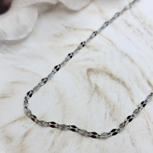 Halskette Edelstahl silber oder vergoldet