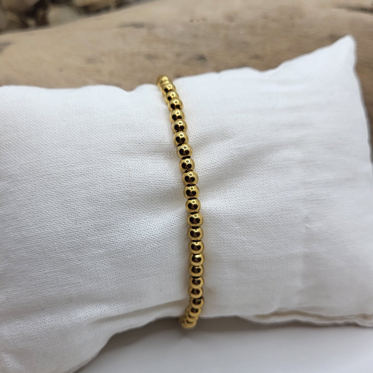 Armband Edelstahl vergoldet (4mm)