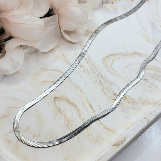 Halskette Snake 3mm silber oder vergoldet