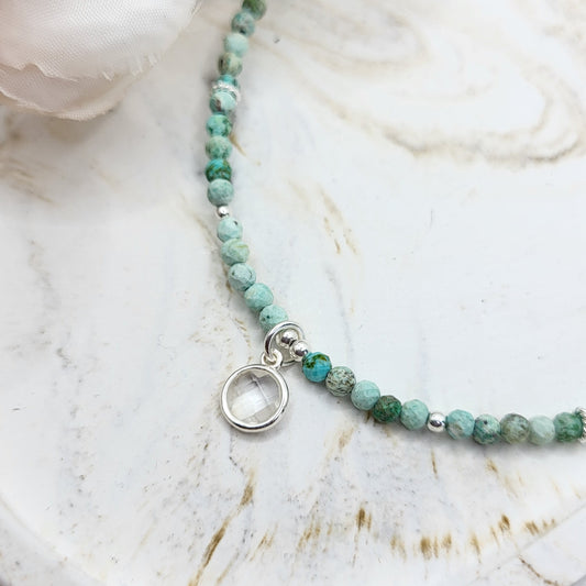 Halskette peruanischer Türkis (3mm)