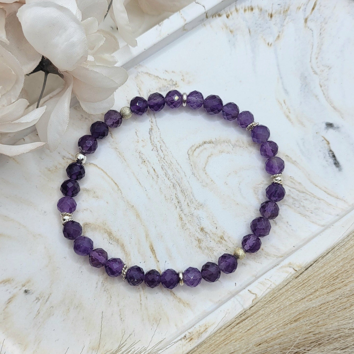 Armband Amethyst fac. (6mm)