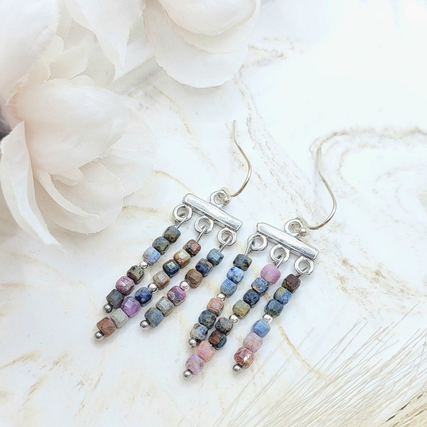 Ohrringe Saphir/ Rubin