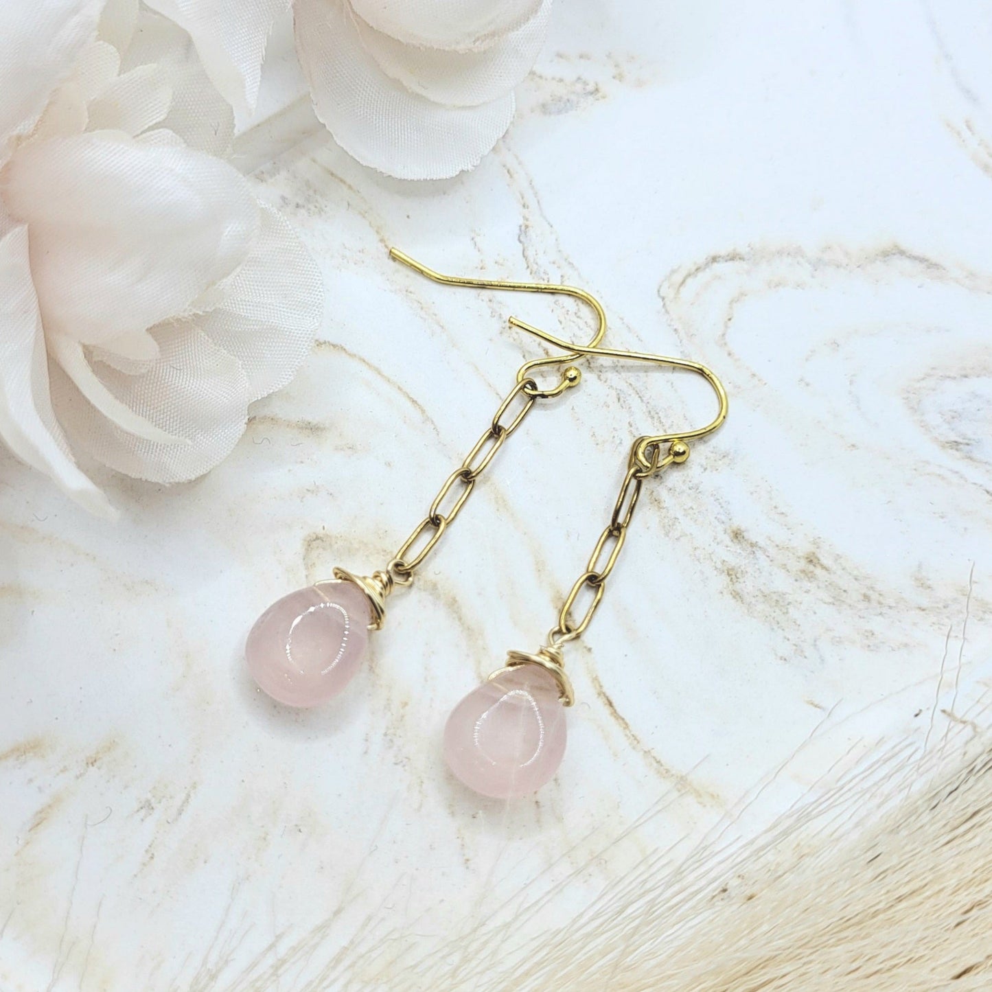 Ohrringe Rosenquarz