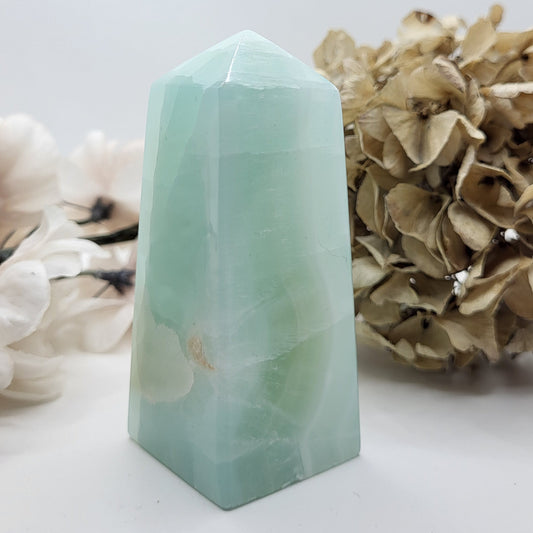 Pistazien Calcit Tower 8cm