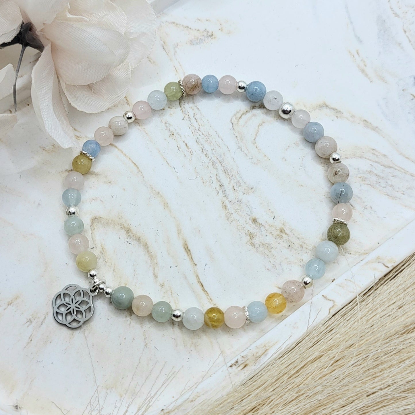 Armband Morganit (4mm)