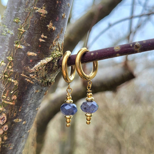 Creolen Iolith vergoldet