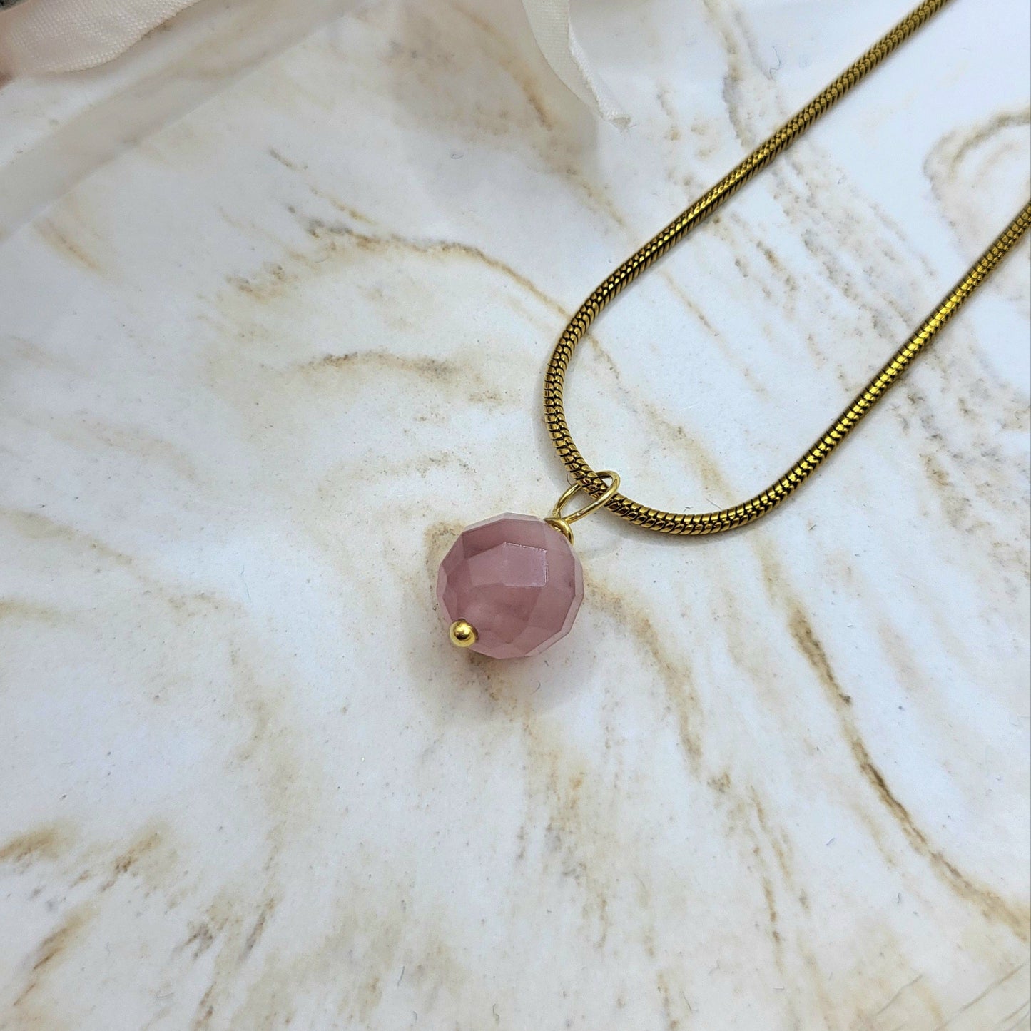 Halskette Rosenquarz