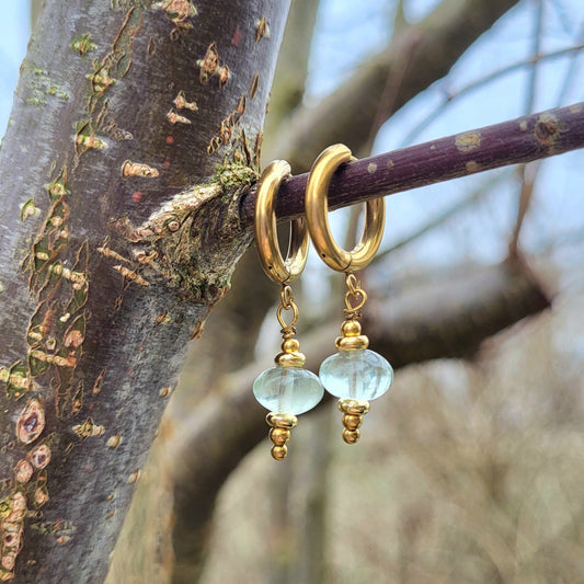 Creolen Fluorit vergoldet