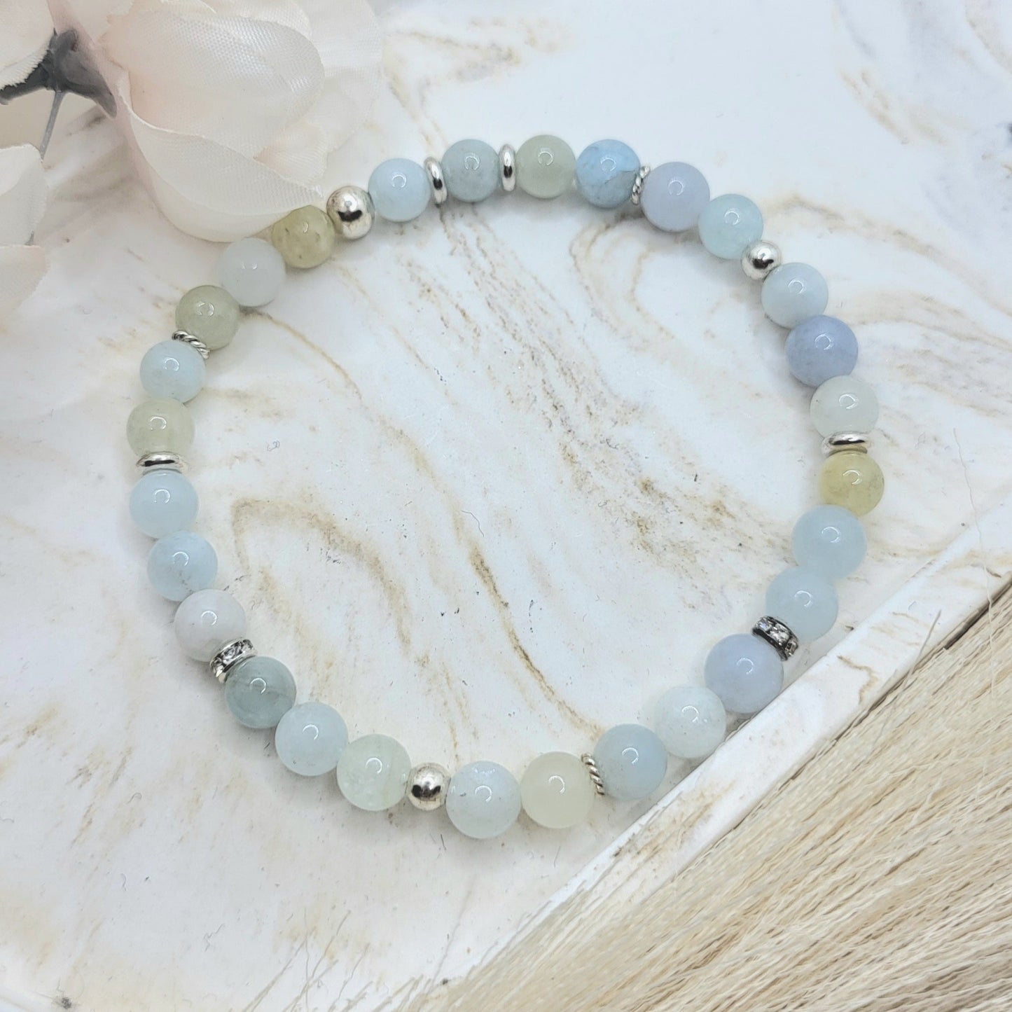 Armband Aquamarin (6mm)