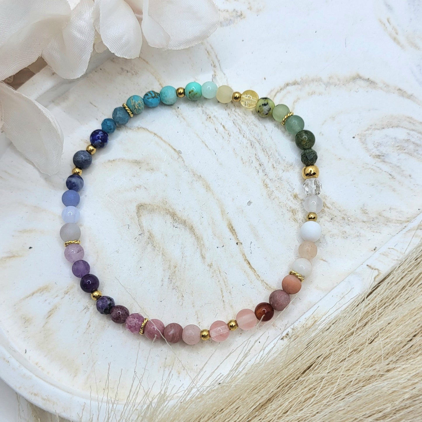 Armband *Rainbow* (4mm) vergoldet
