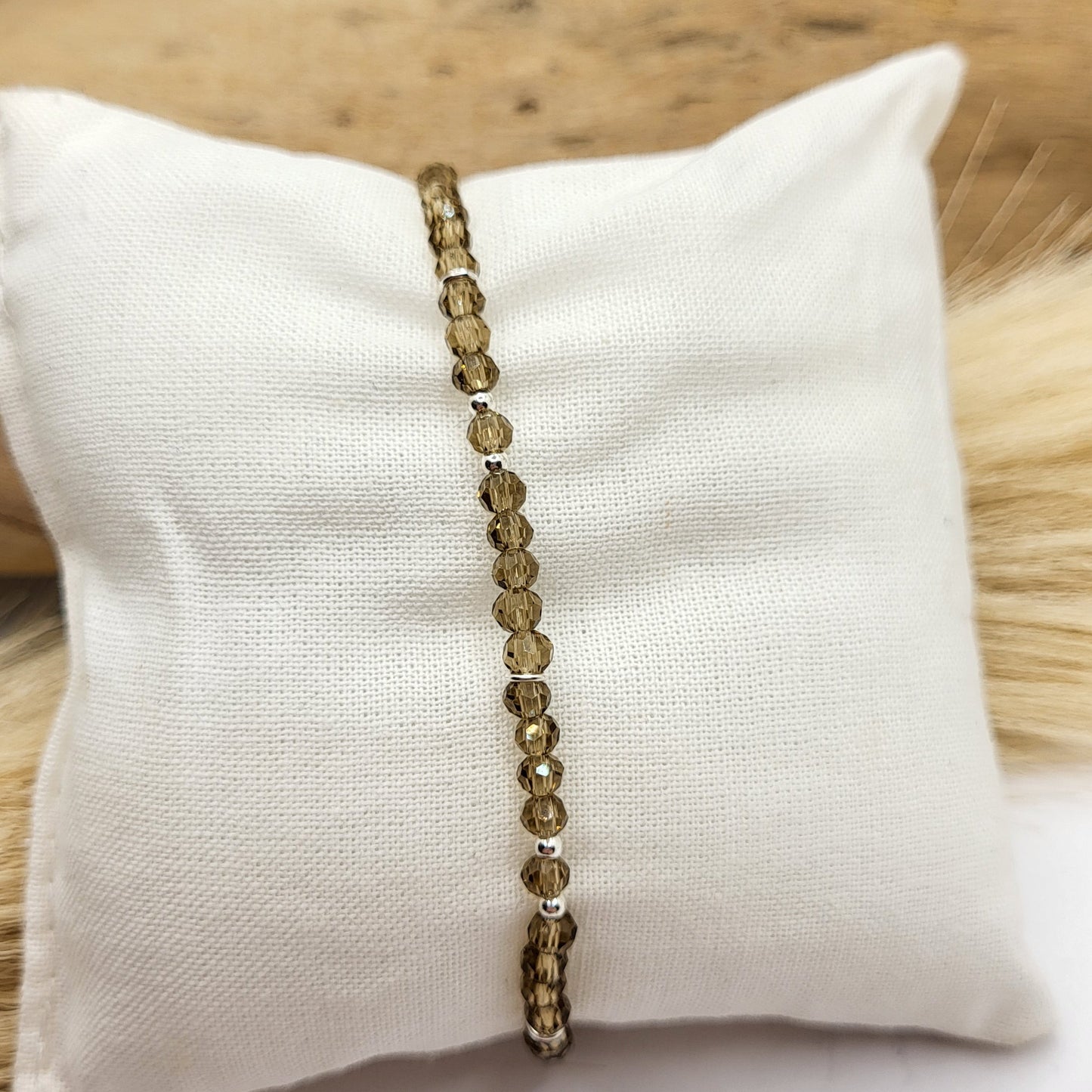 Armband Rauchquarz (3mm) Gr. S