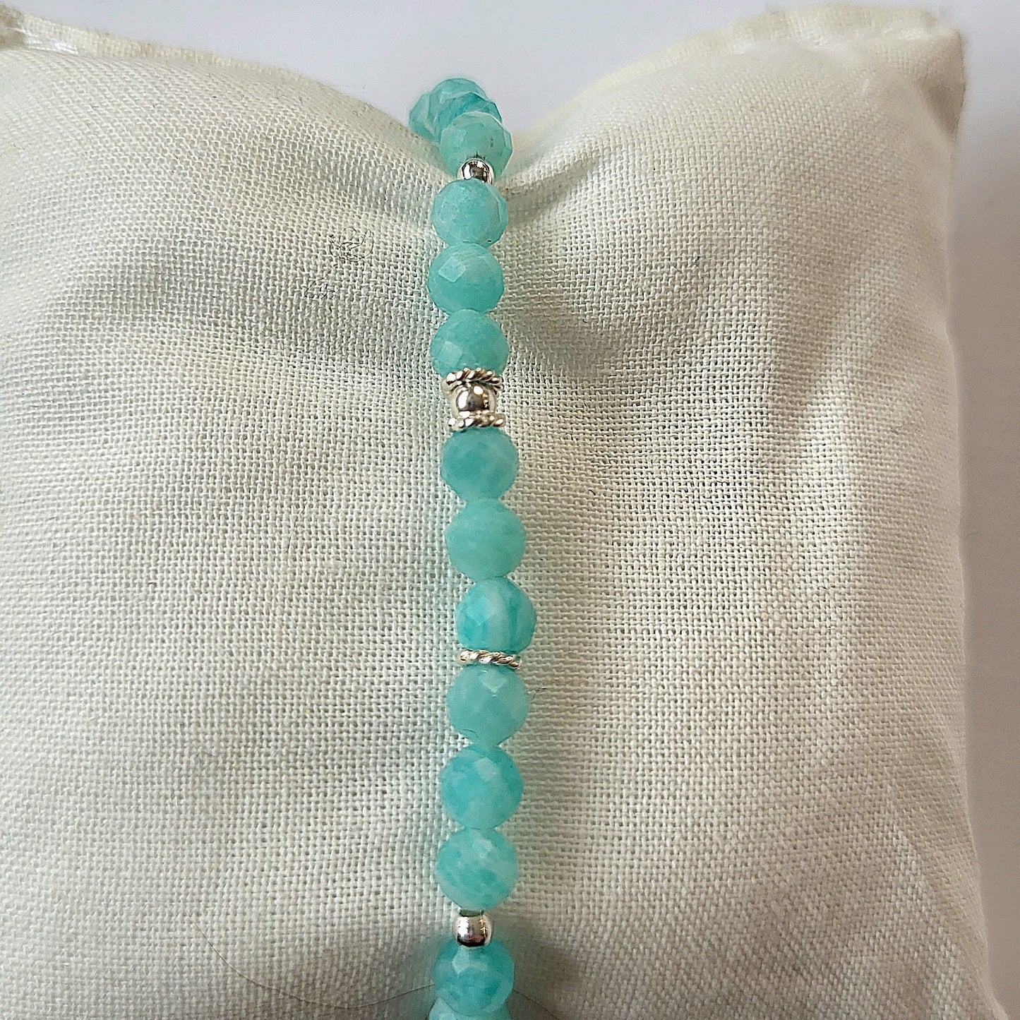 Armband Amazonit fac. (5mm)