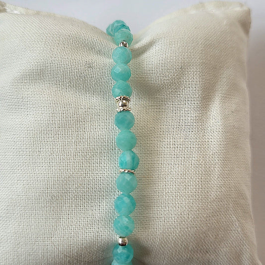 Armband Amazonit fac. (5mm)