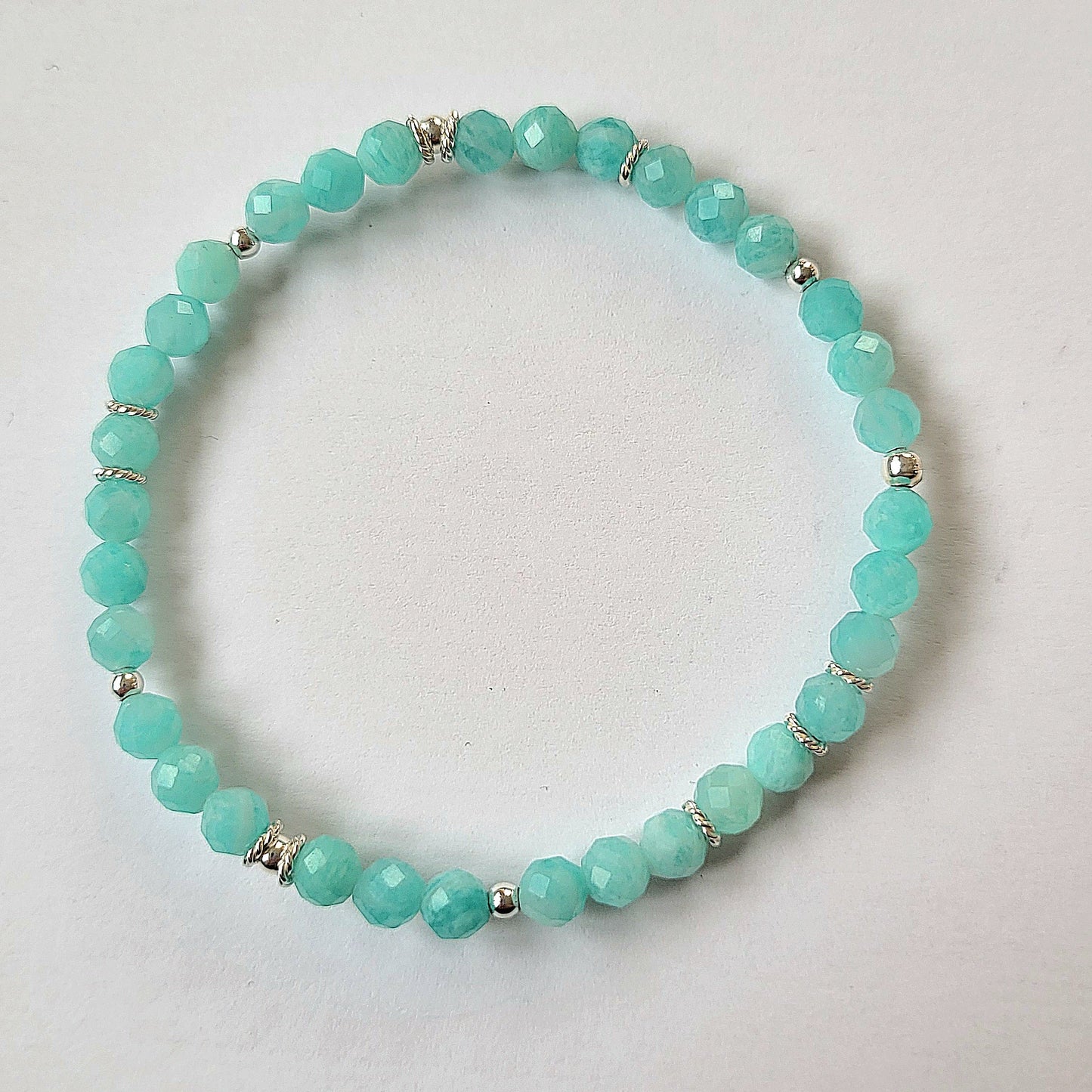 Armband Amazonit fac. (5mm)