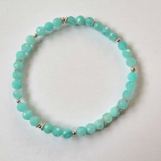 Armband Amazonit fac. (5mm)