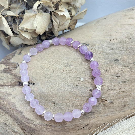 Armband Amethyst fac. (6mm) Gr. S