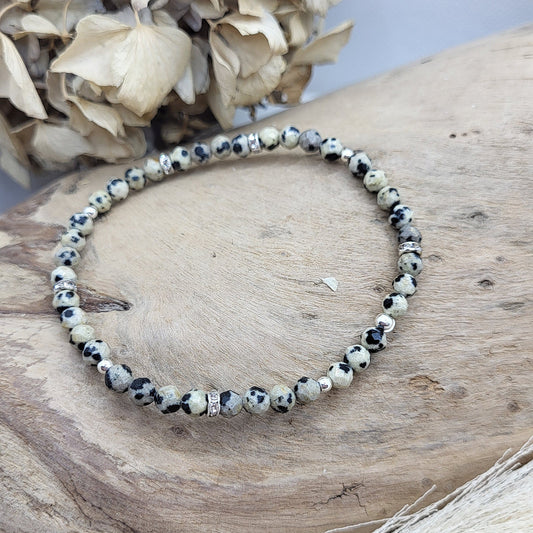 Armband Dalmatiner Jaspis fac. (4mm)