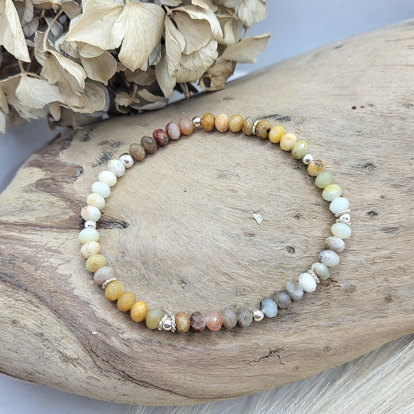 Armbänder Amazonit fac. (6mm) Gr. S