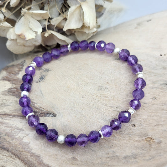 Armband Amethyst fac. (6mm)