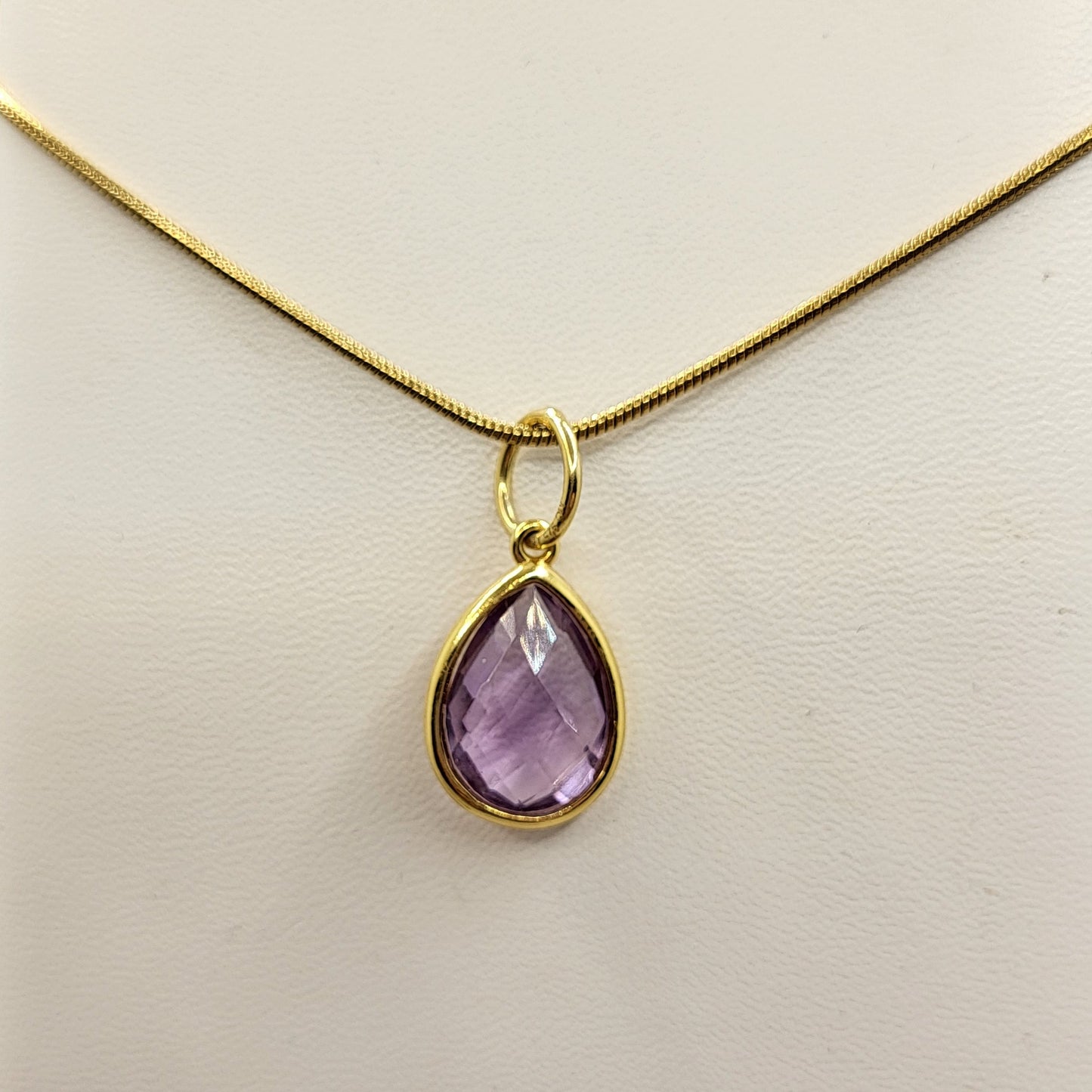 Halskette Amethyst vergoldet