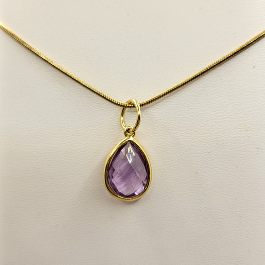 Halskette Amethyst vergoldet