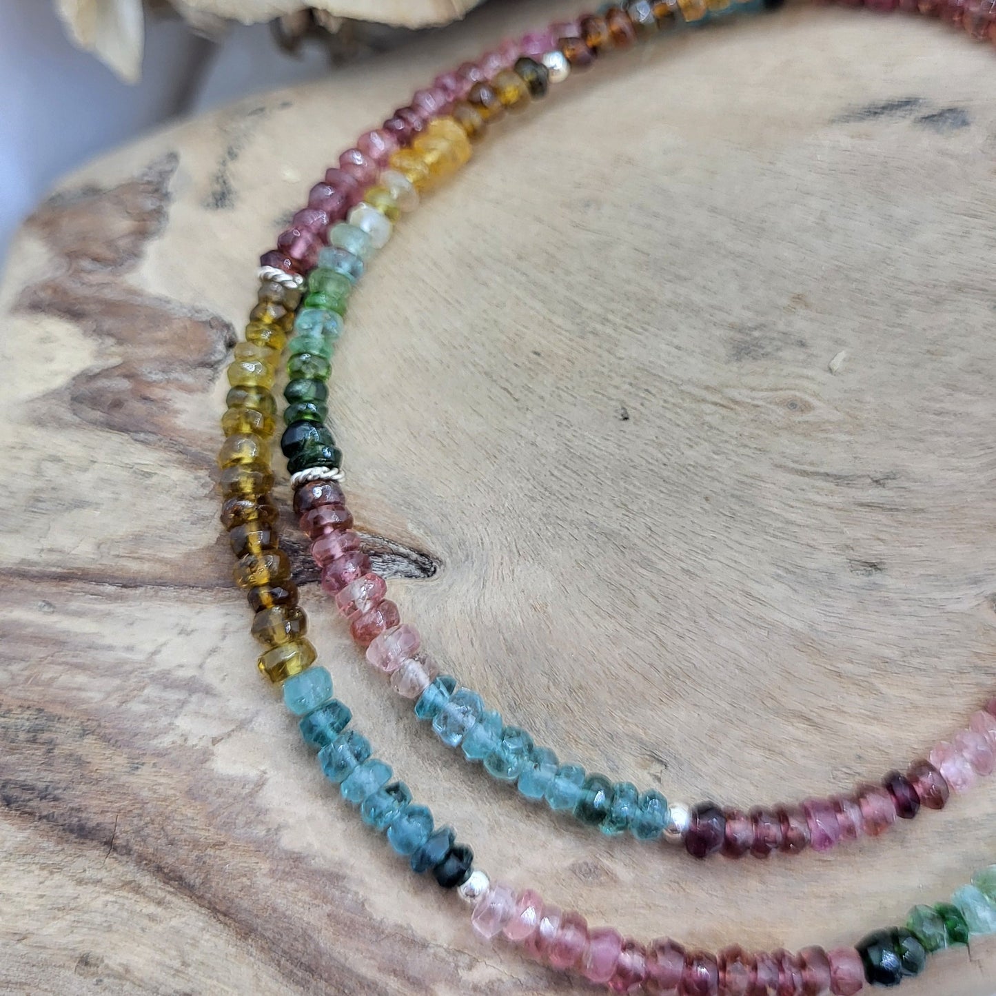 Kurze Halskette Turmalin