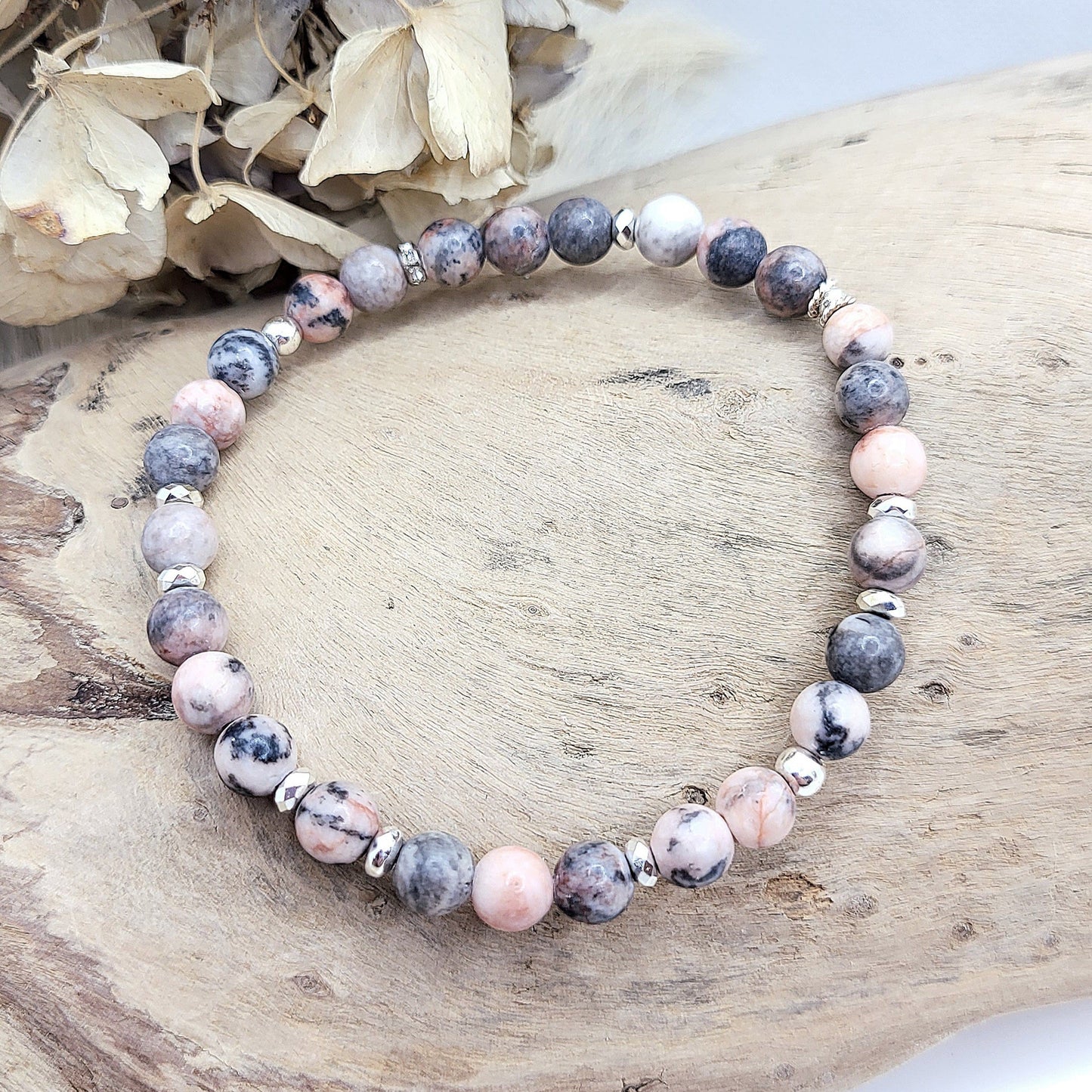 Armband Zebra Jaspis (6mm)
