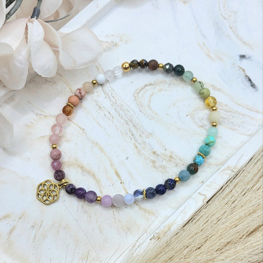 Armband *Rainbow* vergoldet (4mm)