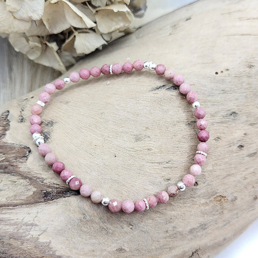 Armband Rhodonit fac. (4mm)