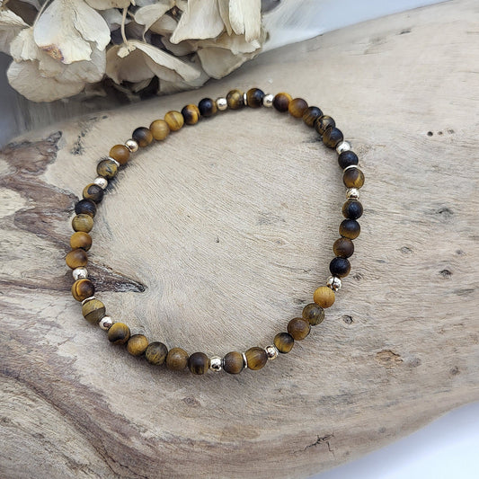 Armband Tigerauge matt (4mm)