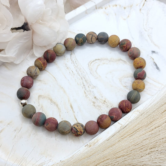Herrenarmband Picasso Jaspis (8mm)