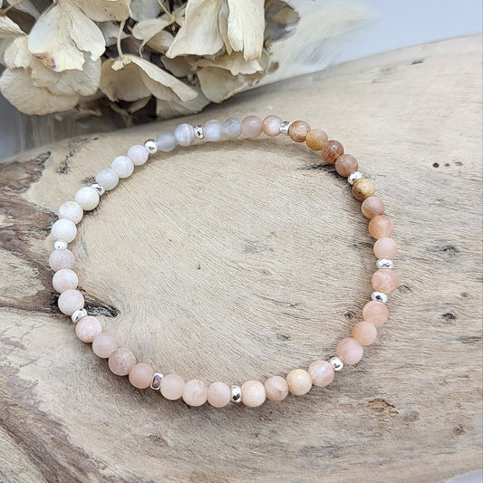 Armband Mondstein matt Gr. S (4mm)