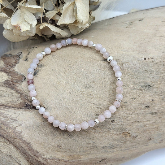 Armband Mondstein matt (4mm)