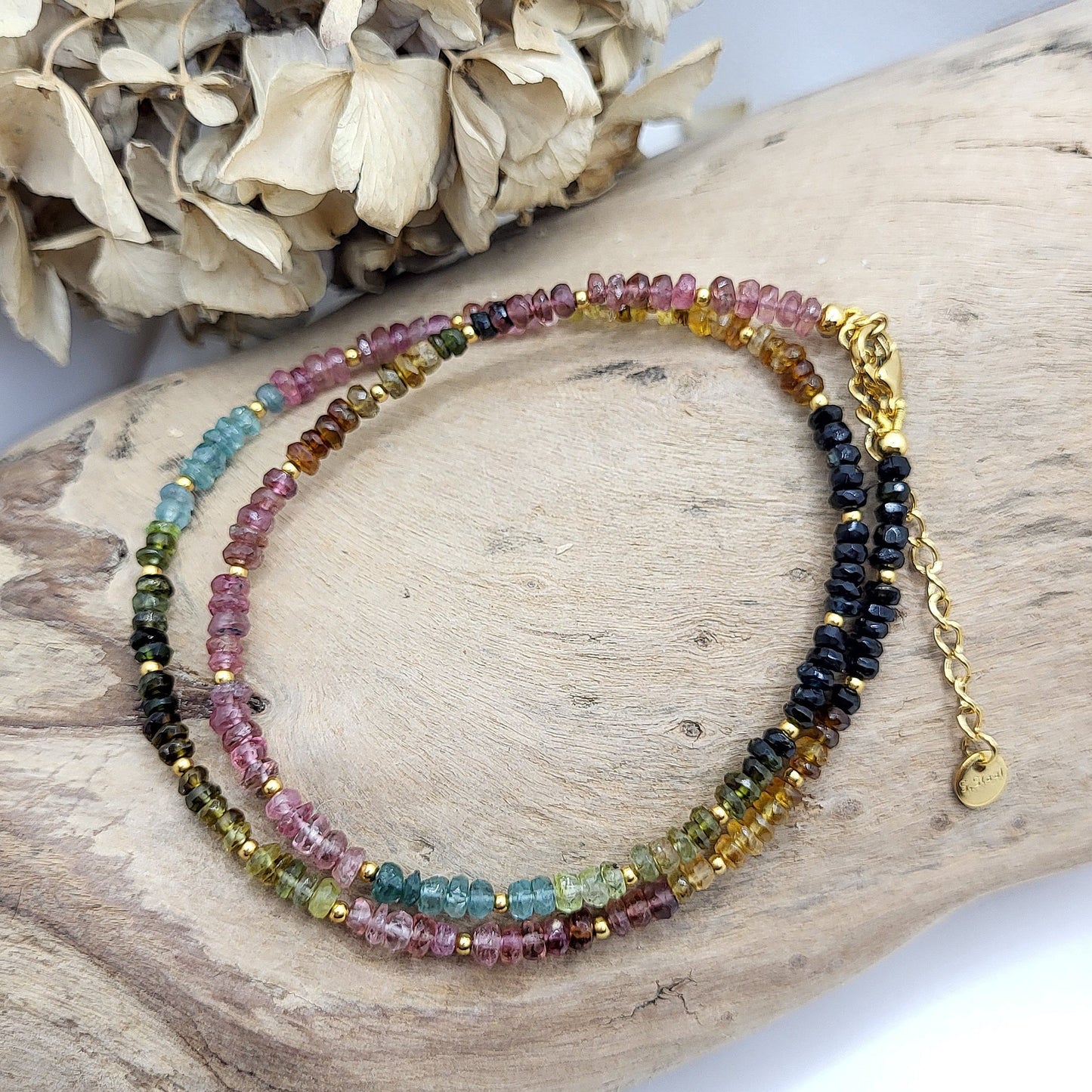 Halskette Turmalin vergoldet