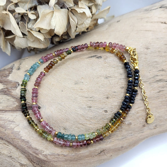 Halskette Turmalin vergoldet