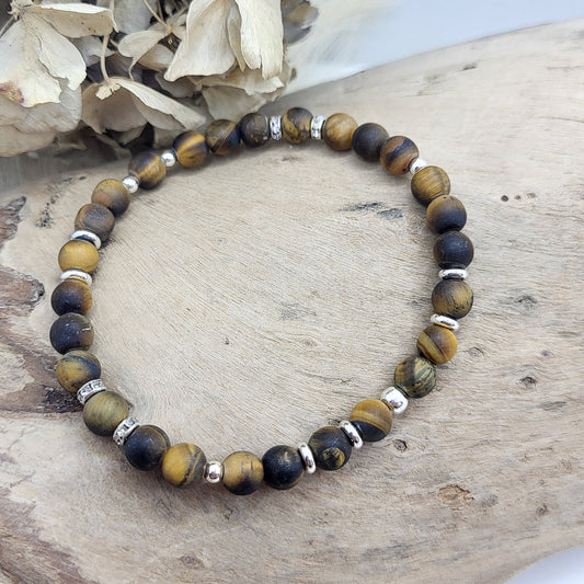 Armband Tigerauge matt (6mm)
